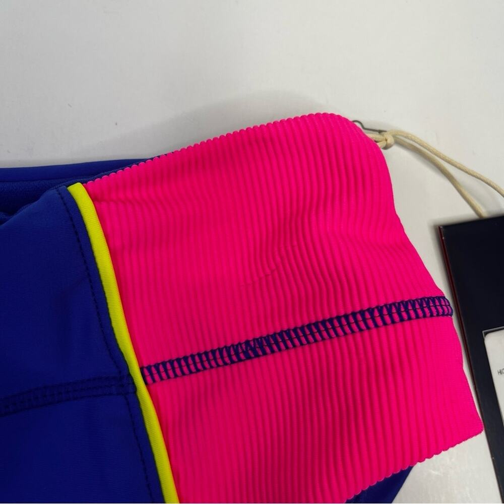 Reebok Color Block High Waist Bikini Bottom blue pink - M - Picture 6 of 10